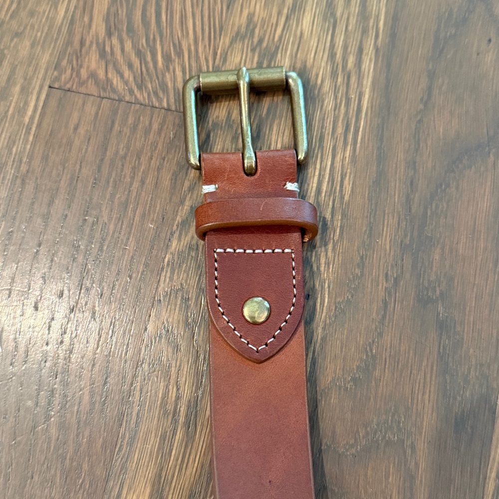 J. Crew Tan Leather Belt- Size 38